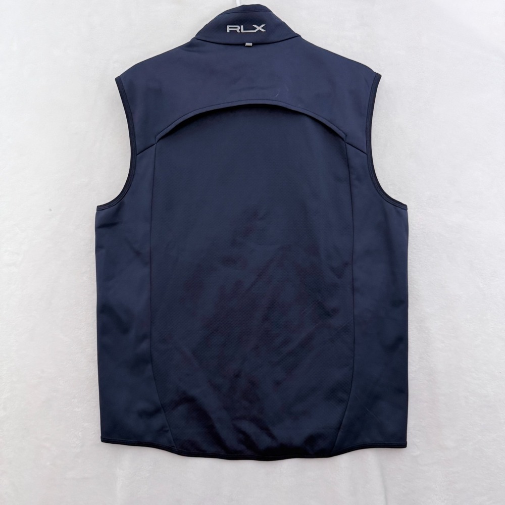 RLX Ralph Lauren Vest Mens L Blue Full Zip Golf Performance - Picture 11 of 11